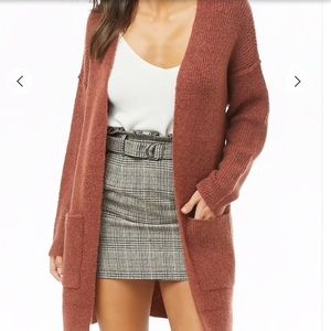 F21 Rose Colored Cardigan